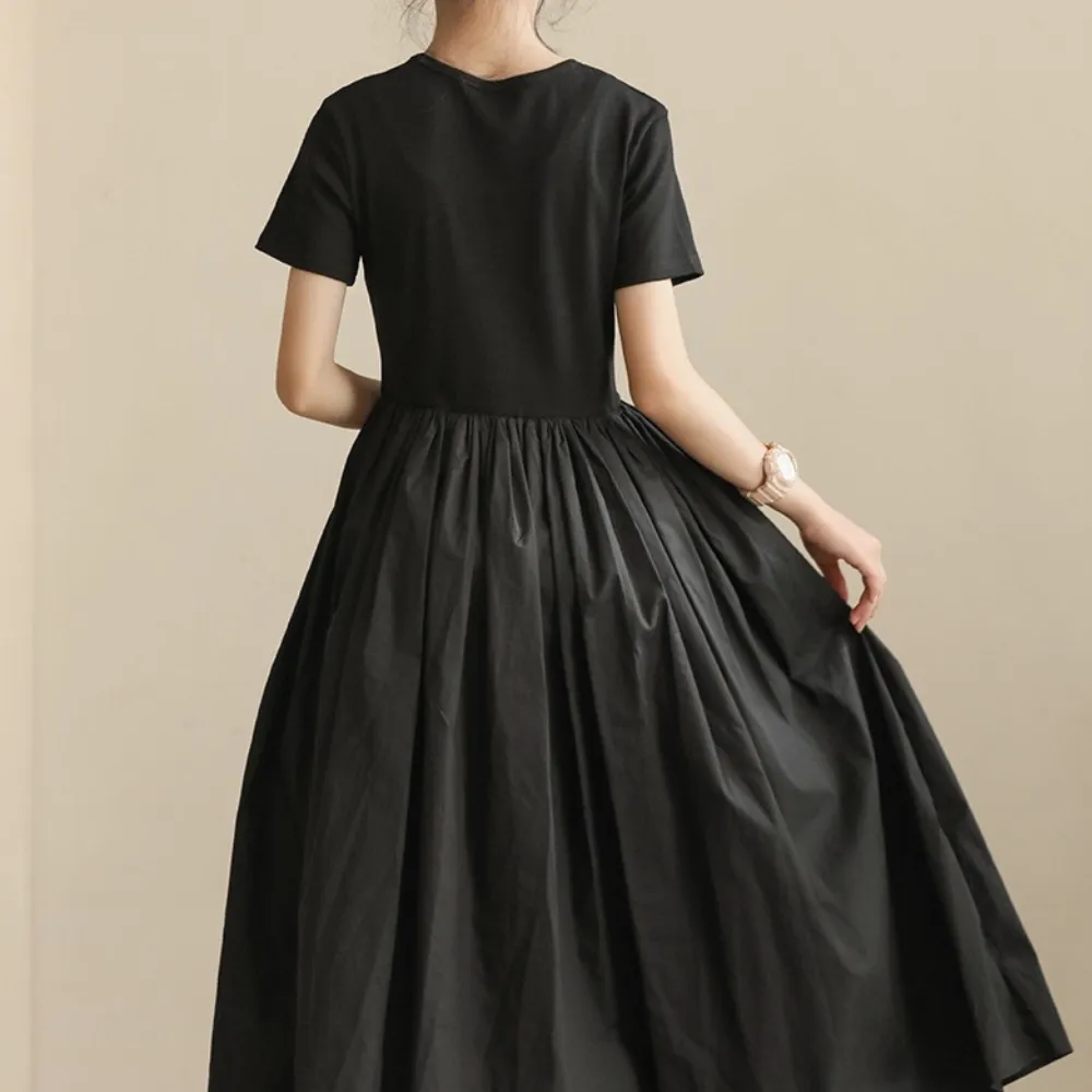 针织小黑裙 Angel Ribbed Knit Black/ White Dress
