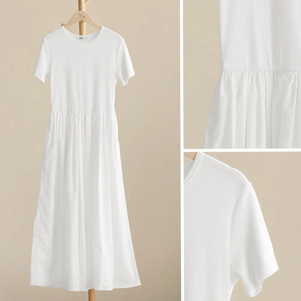 针织小黑裙 Angel Ribbed Knit Black/ White Dress