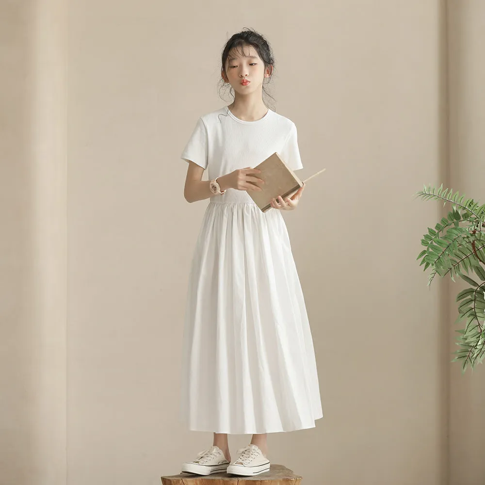 针织小黑裙 Angel Ribbed Knit Black/ White Dress