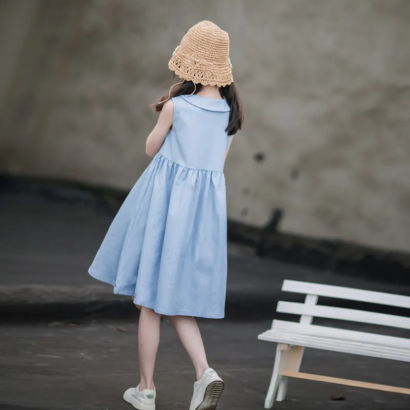 翻领学院风天丝牛仔裙 Back to School Collared Denim Dress