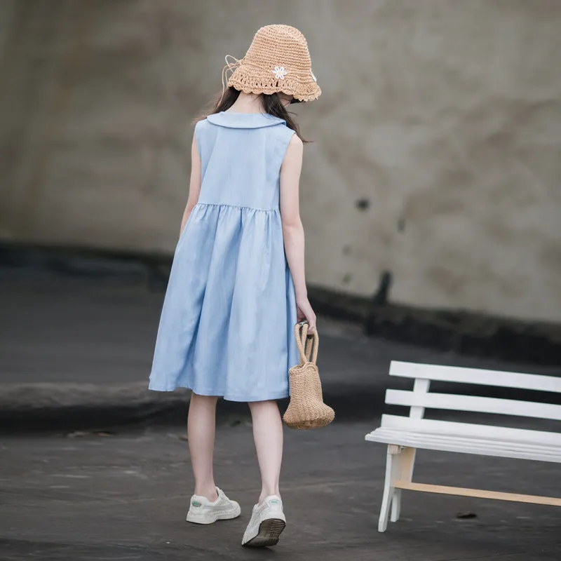 翻领学院风天丝牛仔裙 Back to School Collared Denim Dress