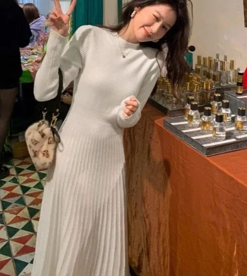 A-Line Long Sleeve Dress