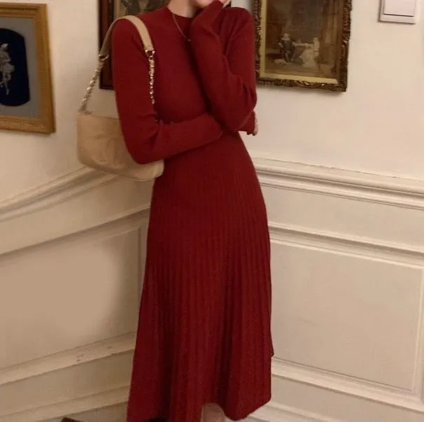 A-Line Long Sleeve Dress