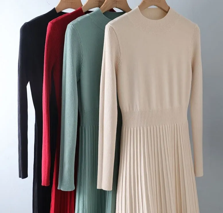 A-Line Long Sleeve Dress