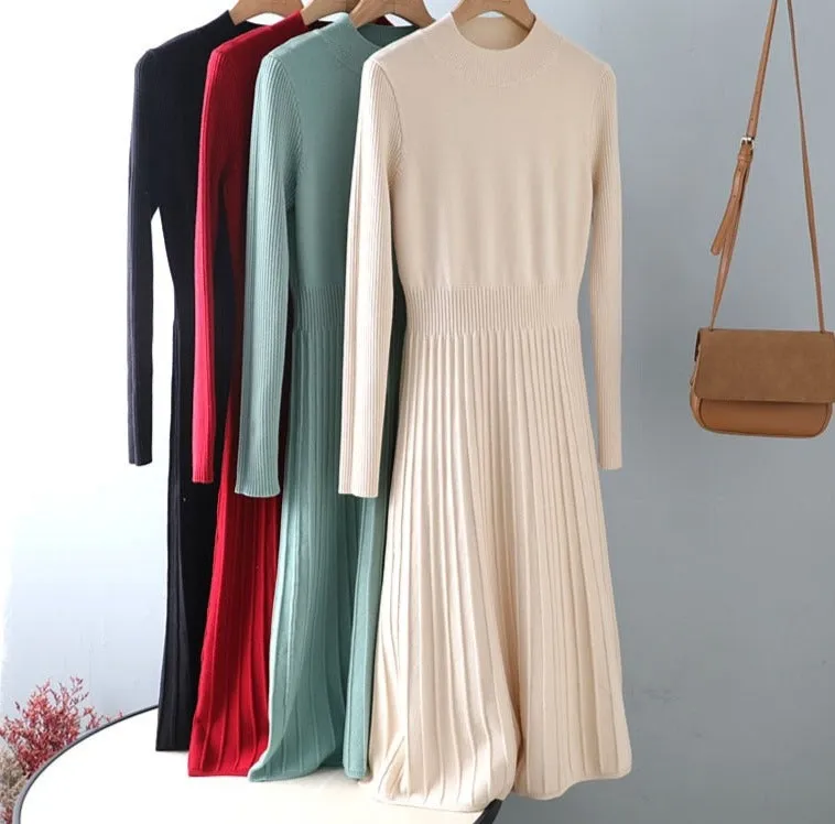 A-Line Long Sleeve Dress
