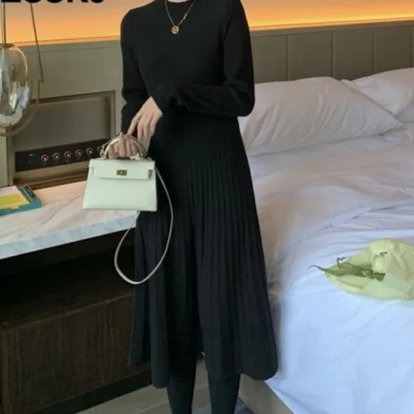 A-Line Long Sleeve Dress