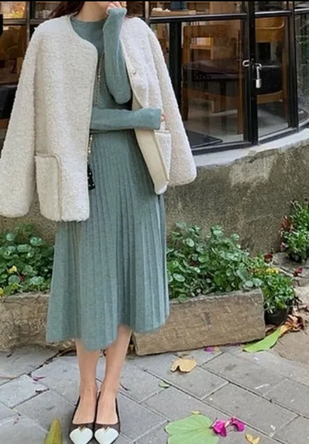 A-Line Long Sleeve Dress