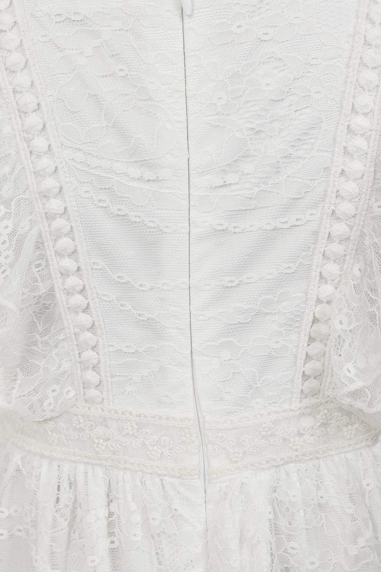 Annie Lace Dress with Frill Detail