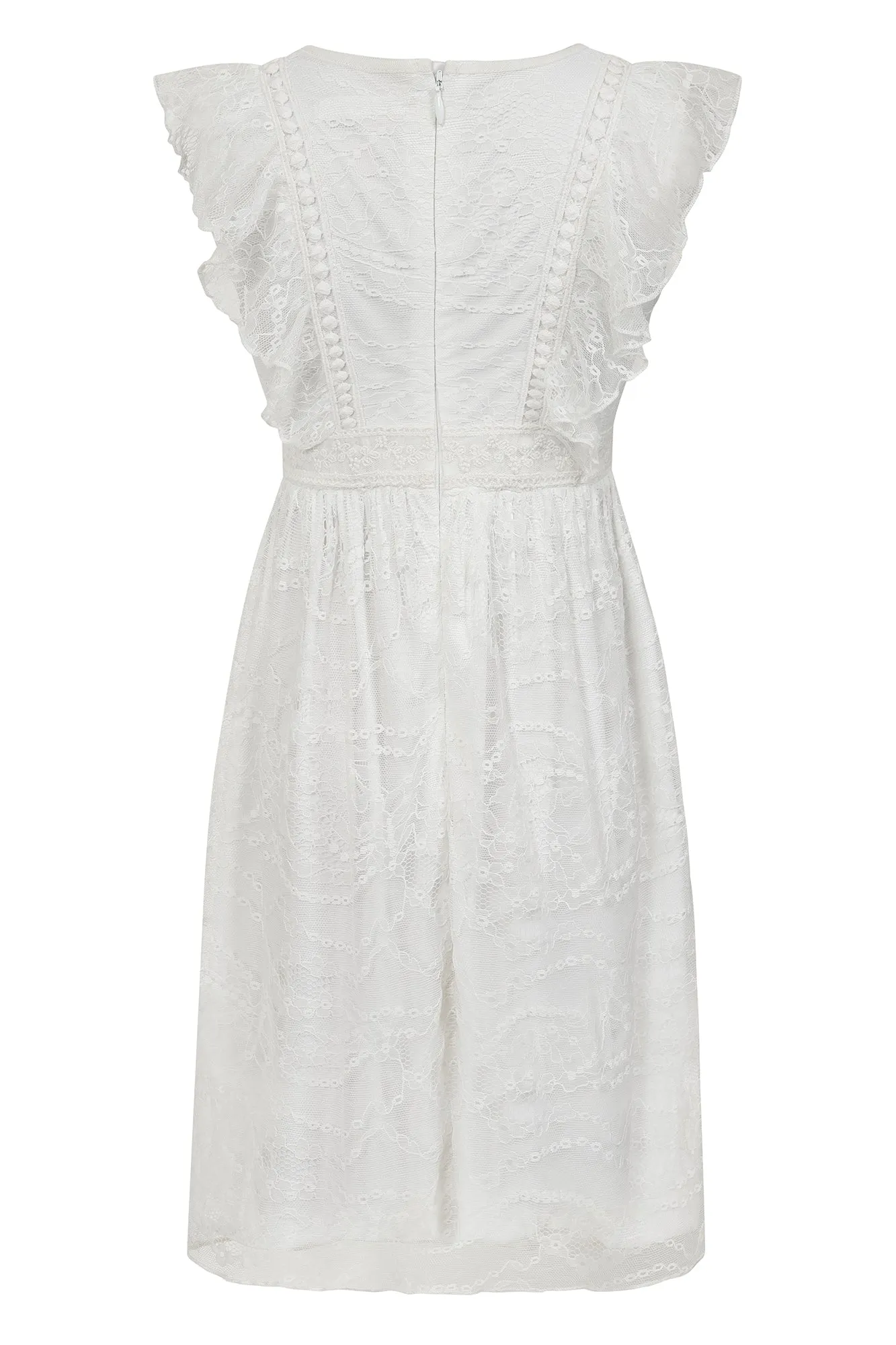 Annie Lace Dress with Frill Detail