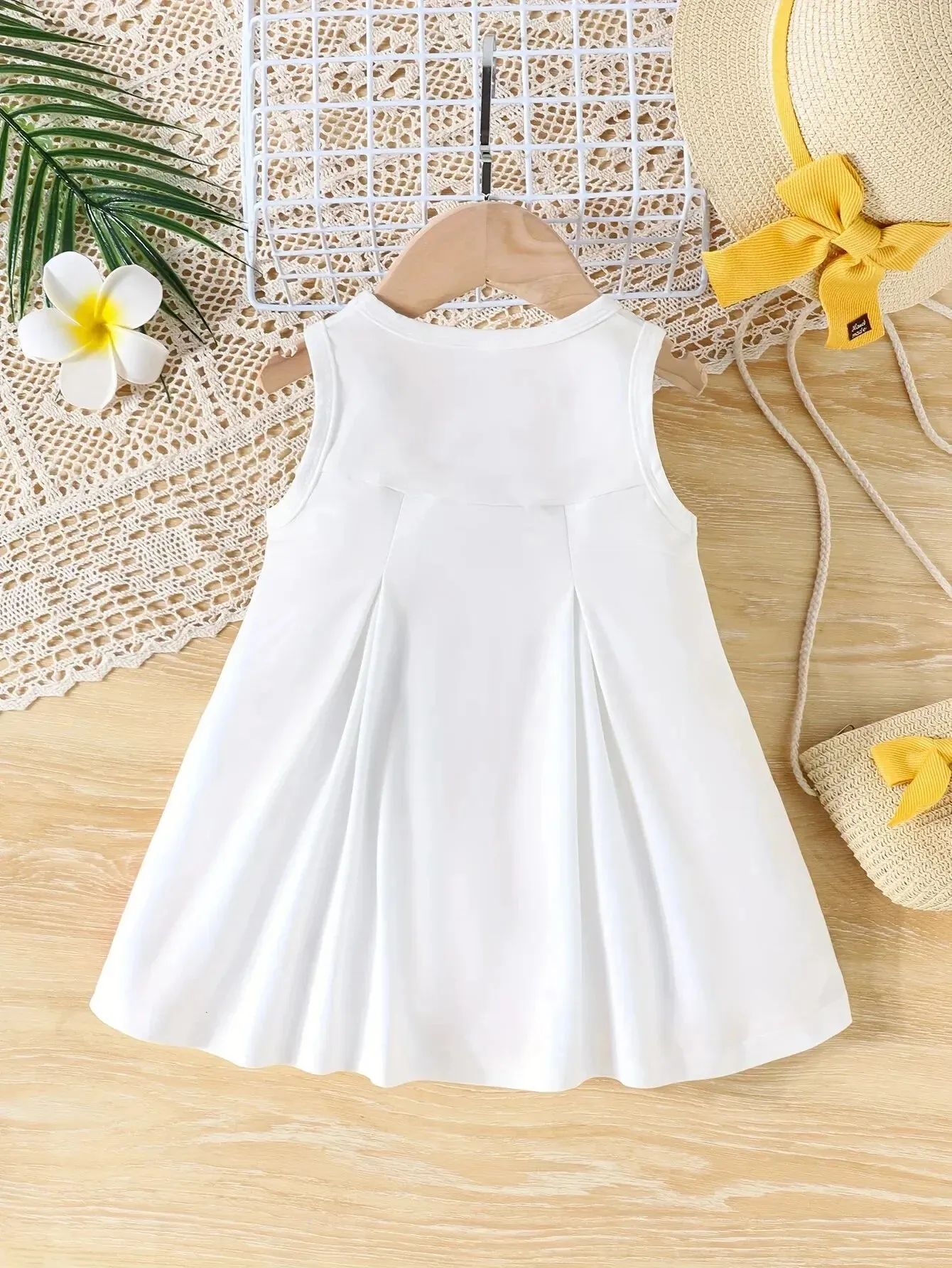 Baby Girls Western Chic Casual Base Camisole Dress for Summer