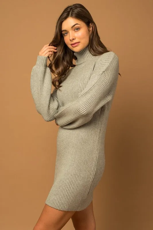 Balloon Sleeve Sweater Dress *Online Only*
