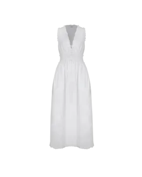 BENNY TIE DRESS WHITE