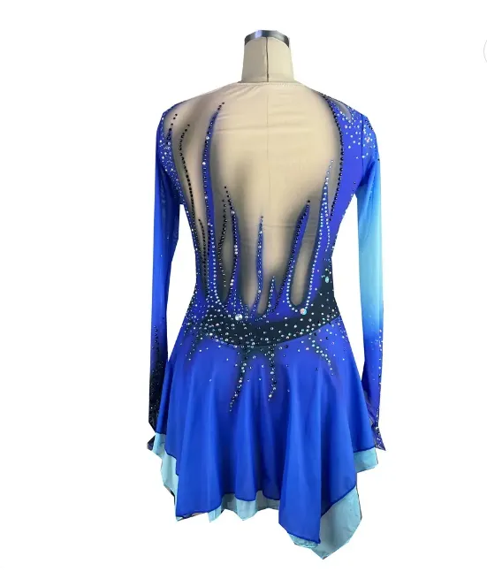 Blue Ombre Competition Skating Dress BSU131123