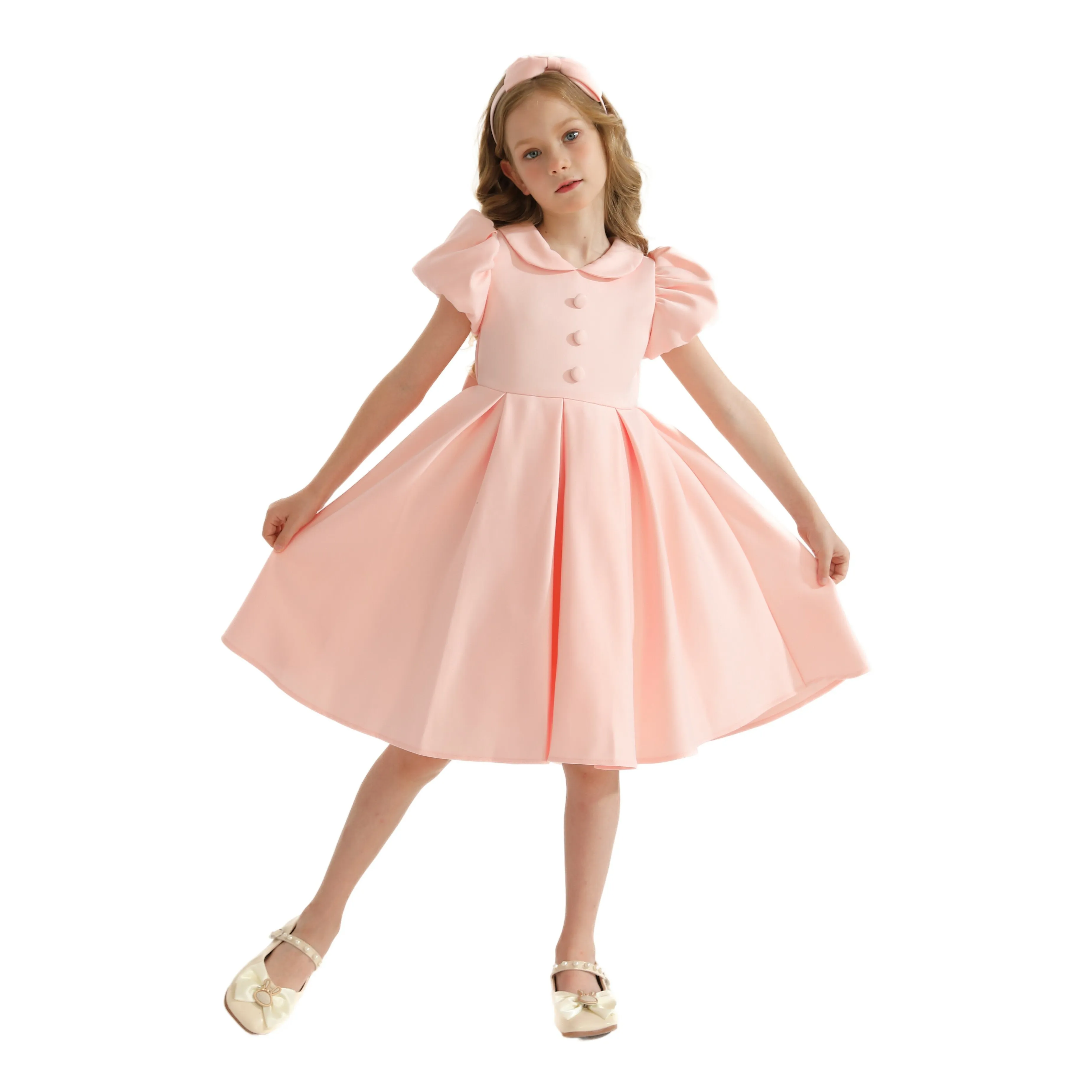 Blush Barrymore Teacup Button Dress