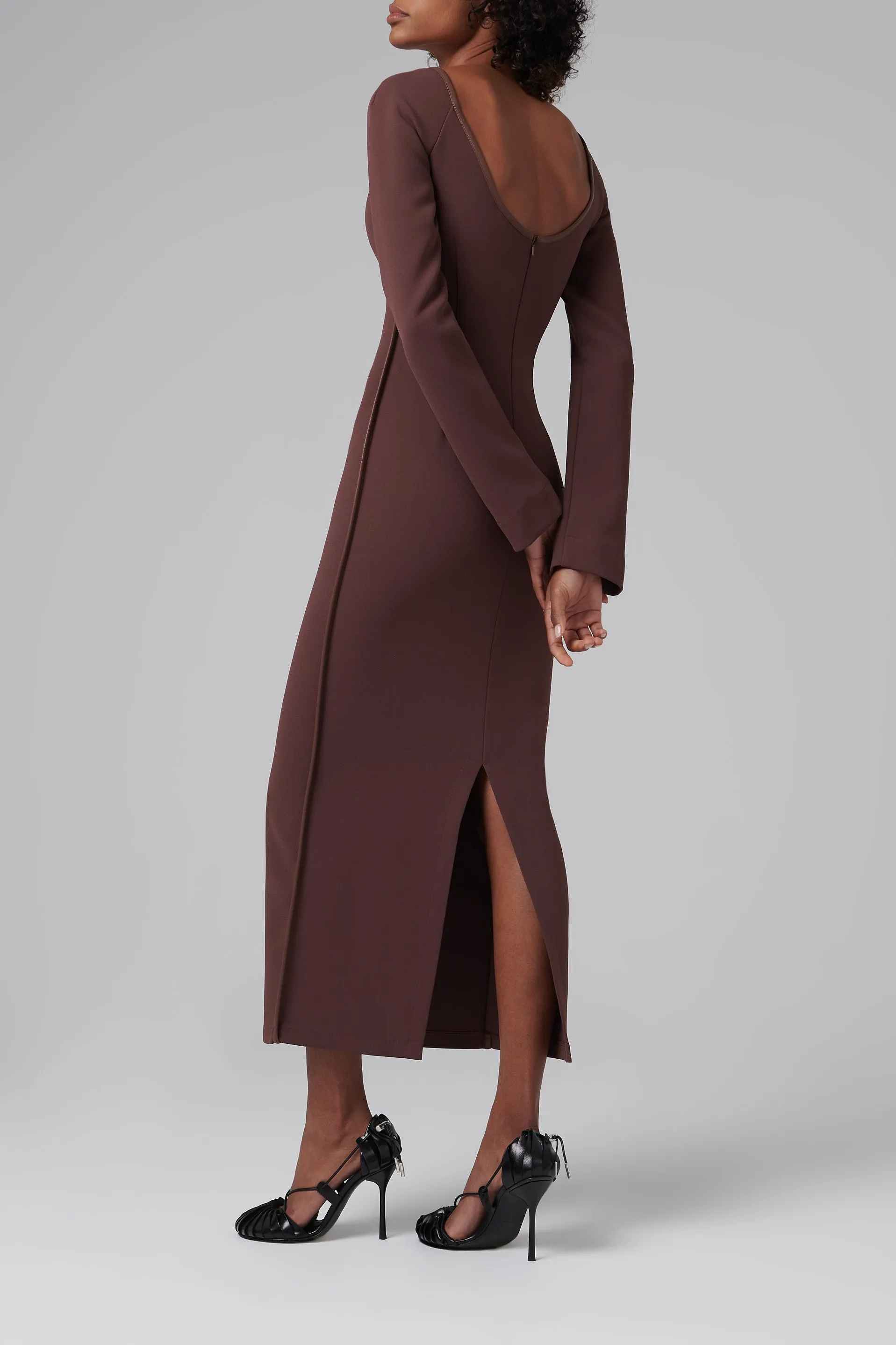 Brown Fabienne Midi Dress