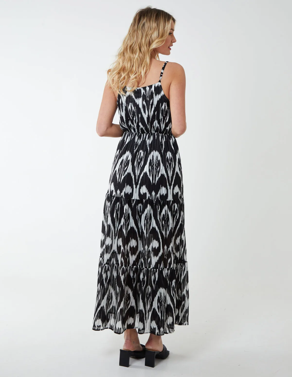 Brushed Print Wrap Dress