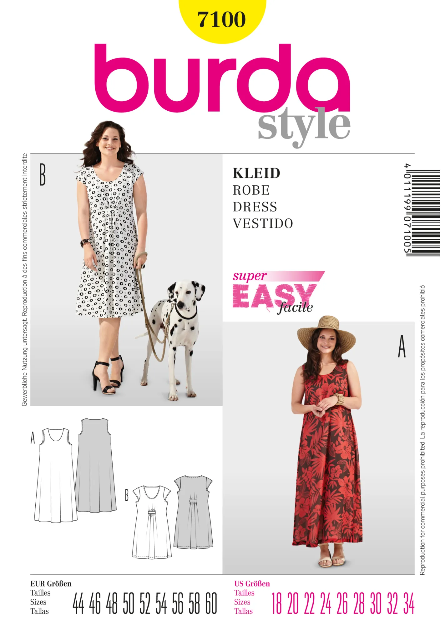 Burda 7100 Sundress Pattern