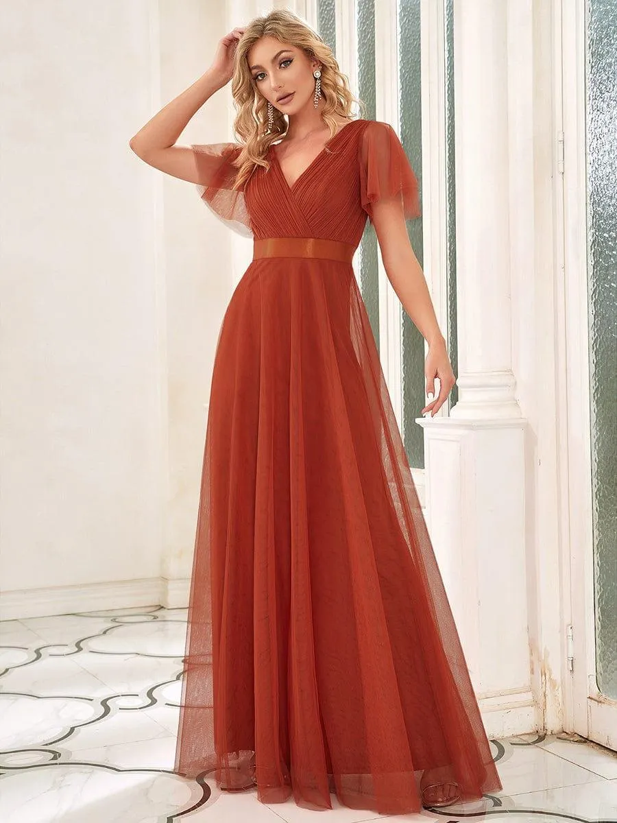 Burnt Orange Bridesmaid Gowns