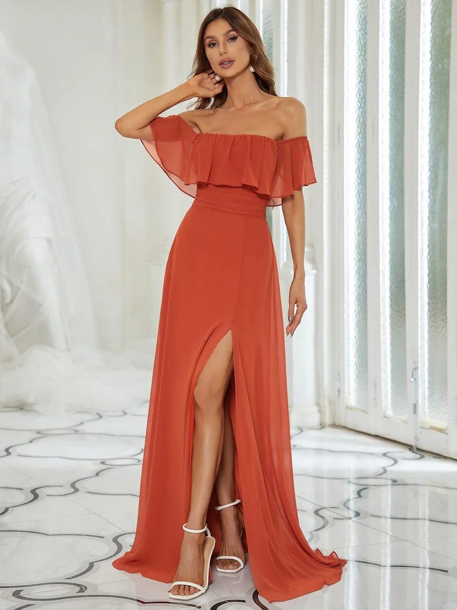 Burnt Orange Bridesmaid Gowns