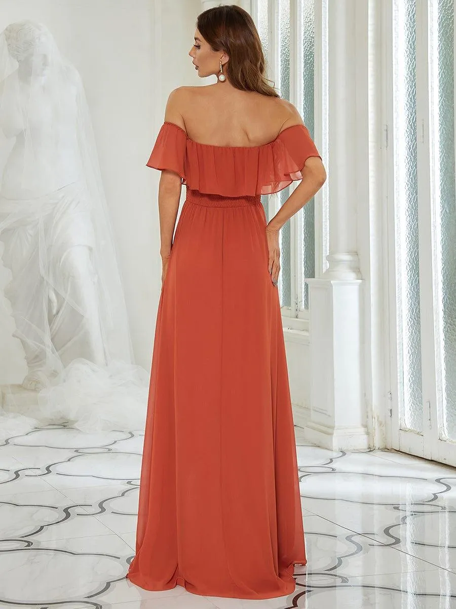 Burnt Orange Bridesmaid Gowns