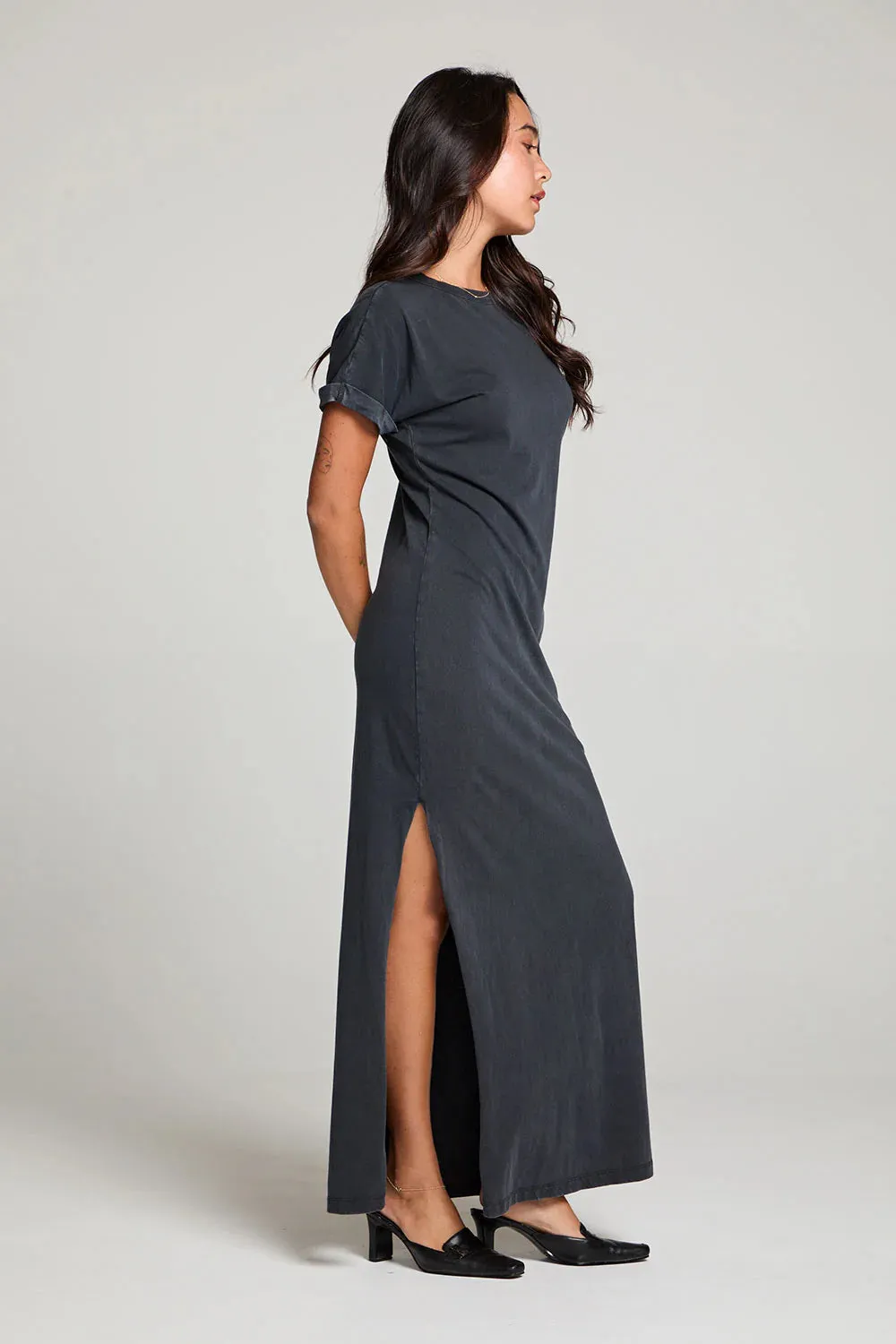 CHA Saloonn Licorice Black Maxi Dress