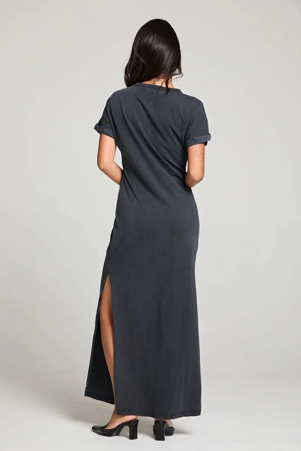 CHA Saloonn Licorice Black Maxi Dress