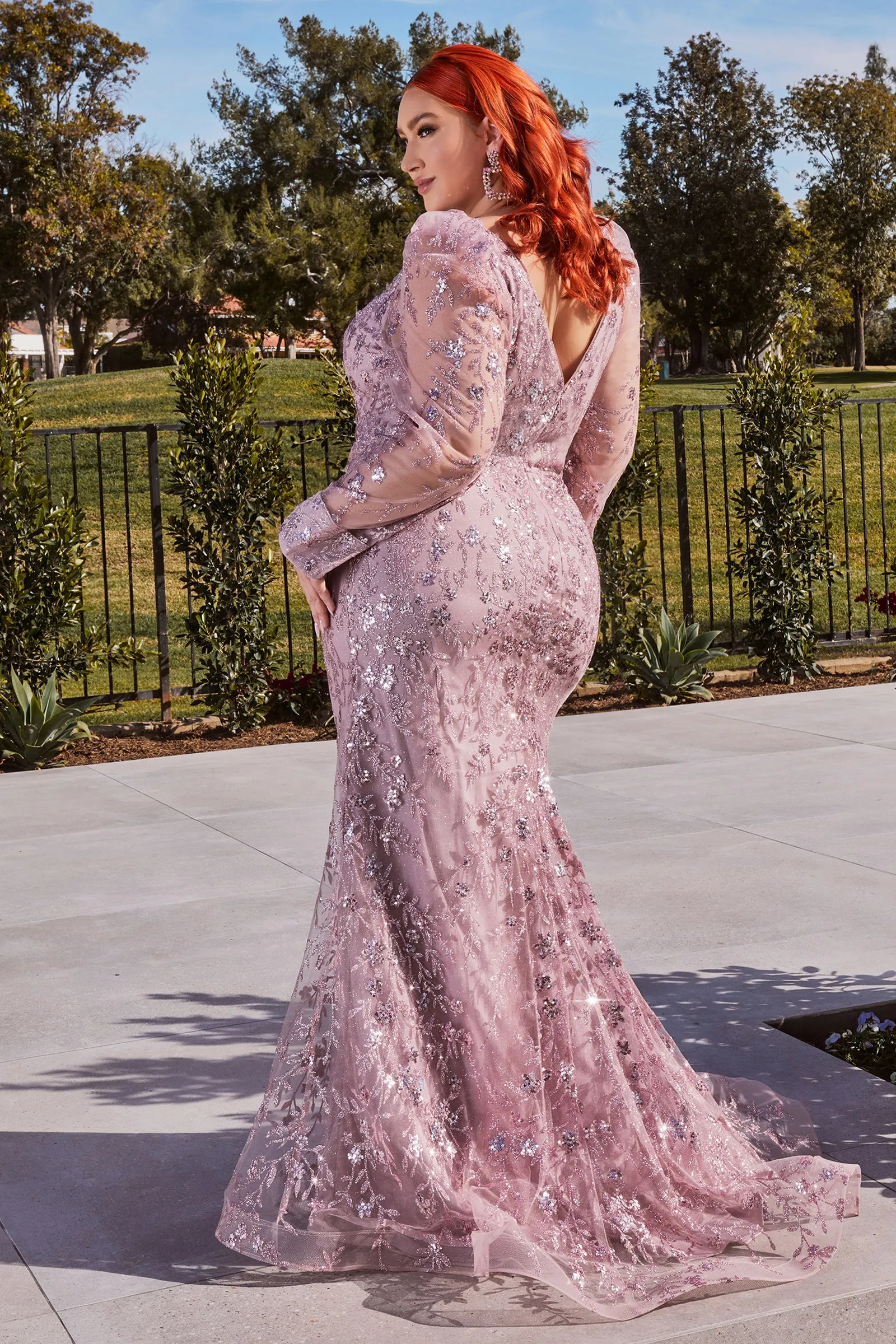 CINDERELLA DIVINE CD989 Sweetheart Glitter Print Dress