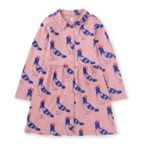 Collared Long Sleeve Shirtdress: Fashion Pigeon