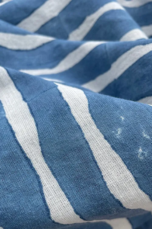 Creative Bee 'Noah' Natural Dyed Hand Block Printed Cotton Fabric 0.5 mtr