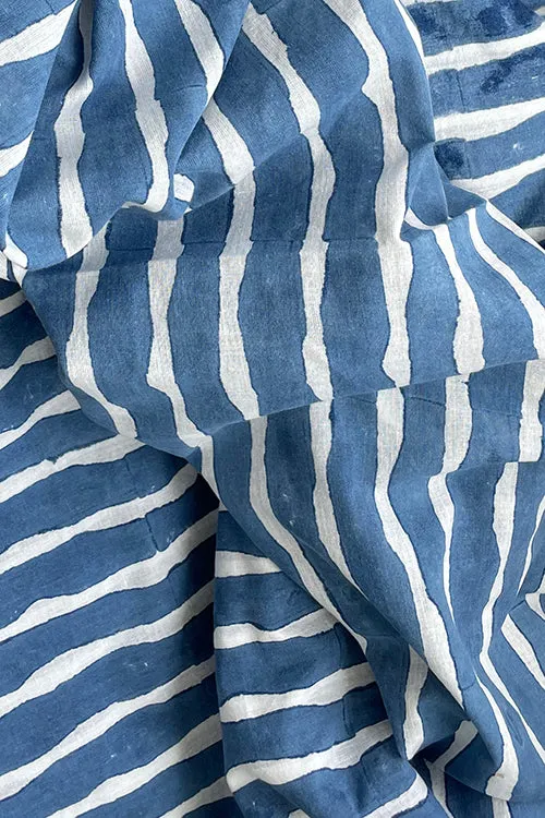 Creative Bee 'Noah' Natural Dyed Hand Block Printed Cotton Fabric 0.5 mtr