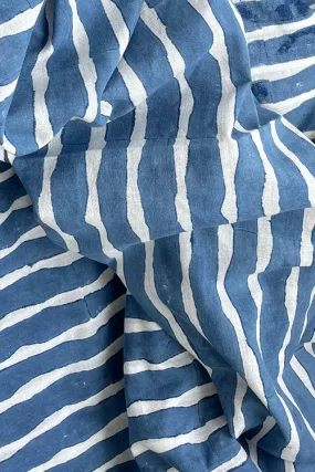 Creative Bee 'Noah' Natural Dyed Hand Block Printed Cotton Fabric 0.5 mtr