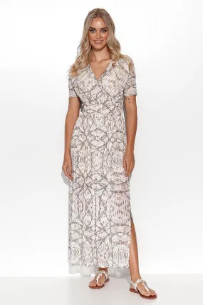 Dreamscape Macadamia Long Dress