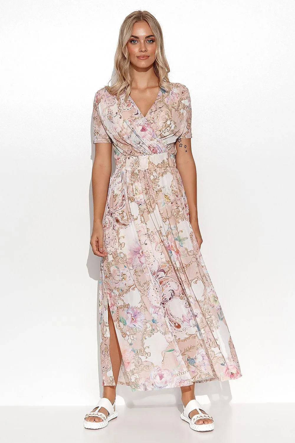 Dreamscape Macadamia Long Dress