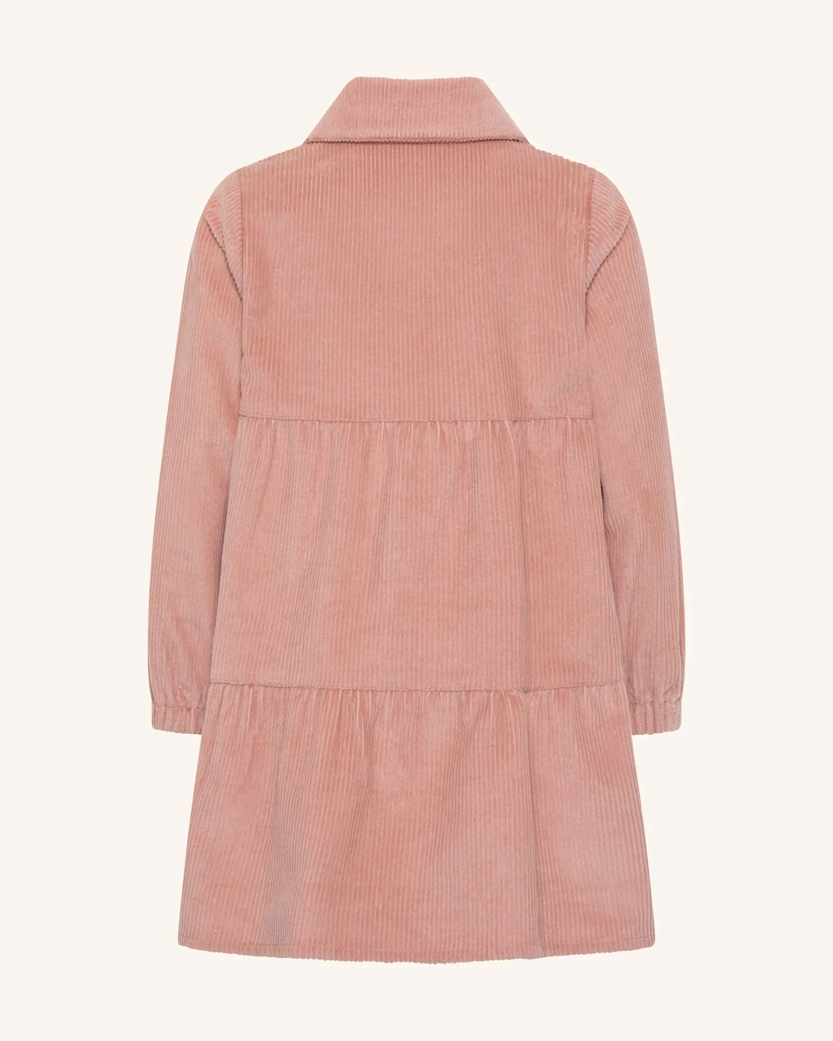 Dusty Rose Corduroy Tiered Dress
