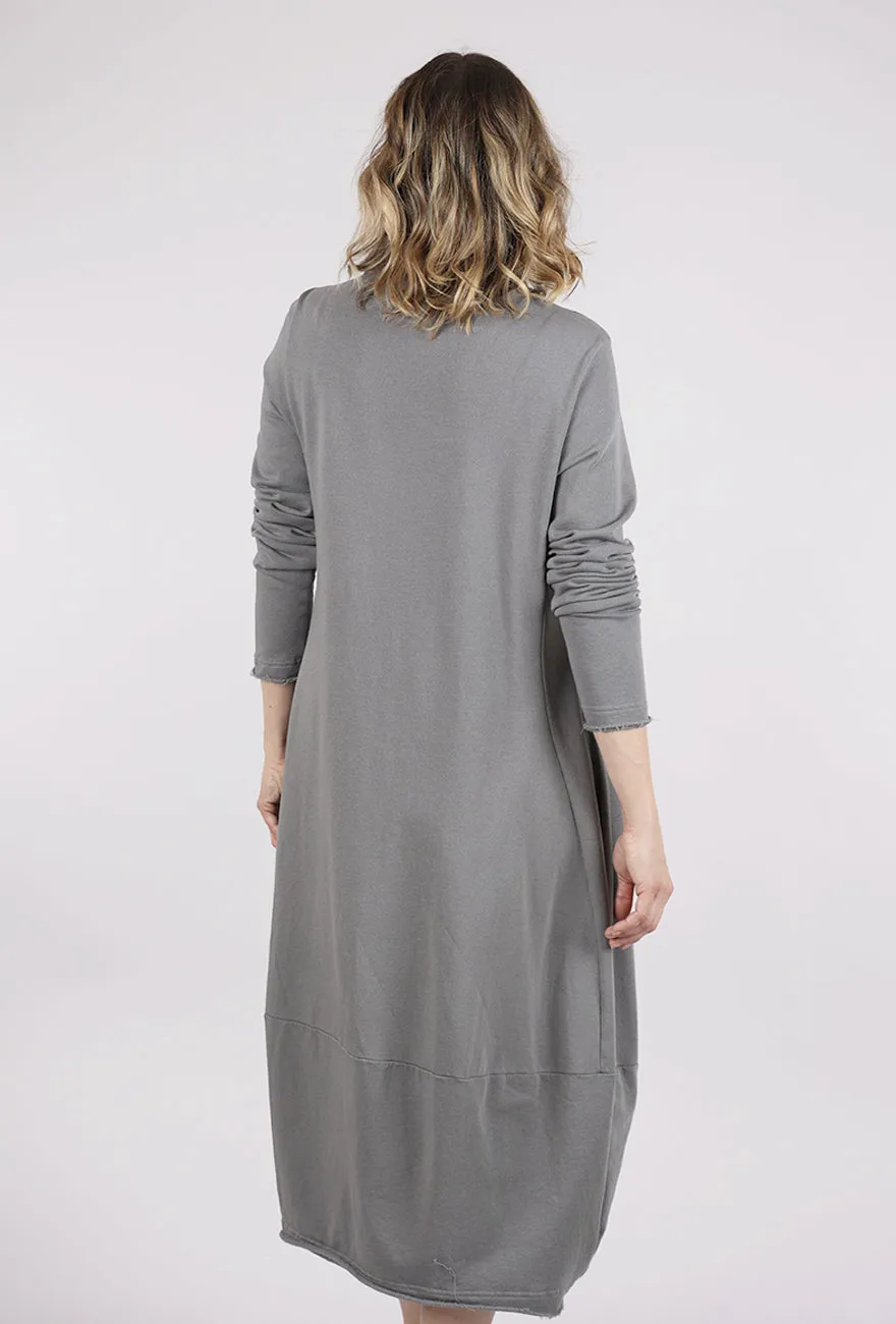 Grosgrain Detail Sweatshirt Dress, Rock
