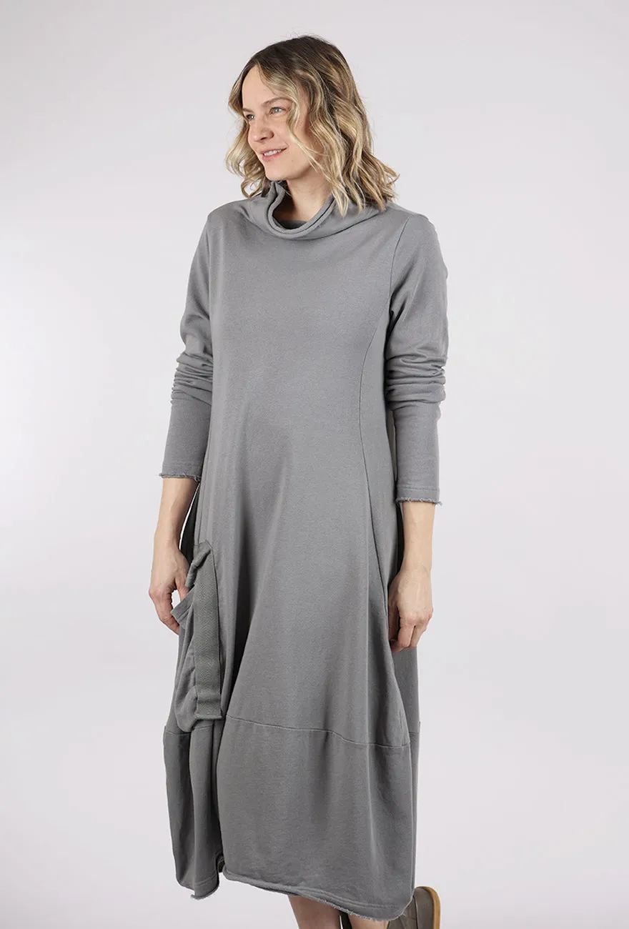 Grosgrain Detail Sweatshirt Dress, Rock