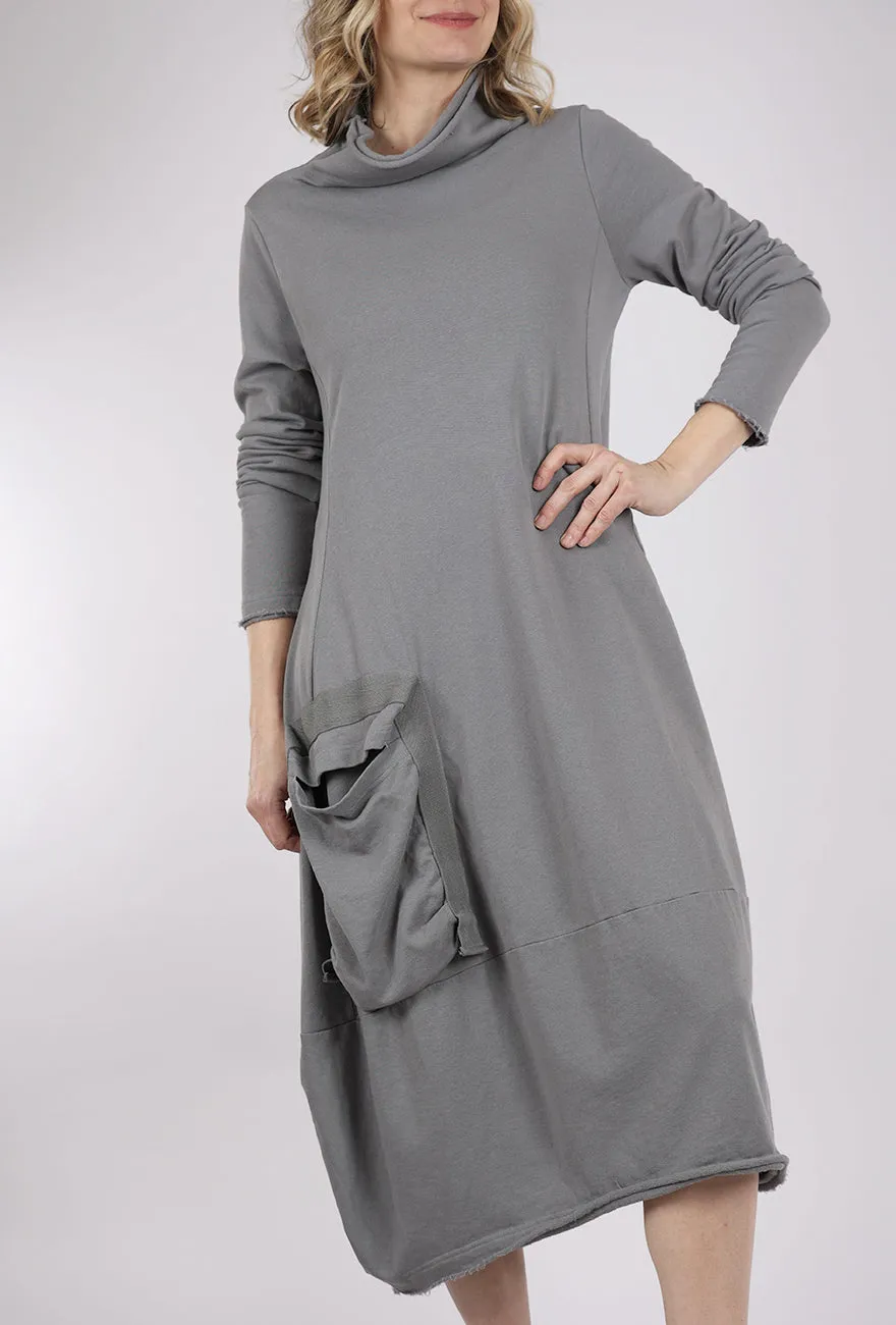 Grosgrain Detail Sweatshirt Dress, Rock