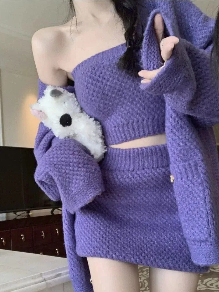 Helena Knitted 3 Piece Set