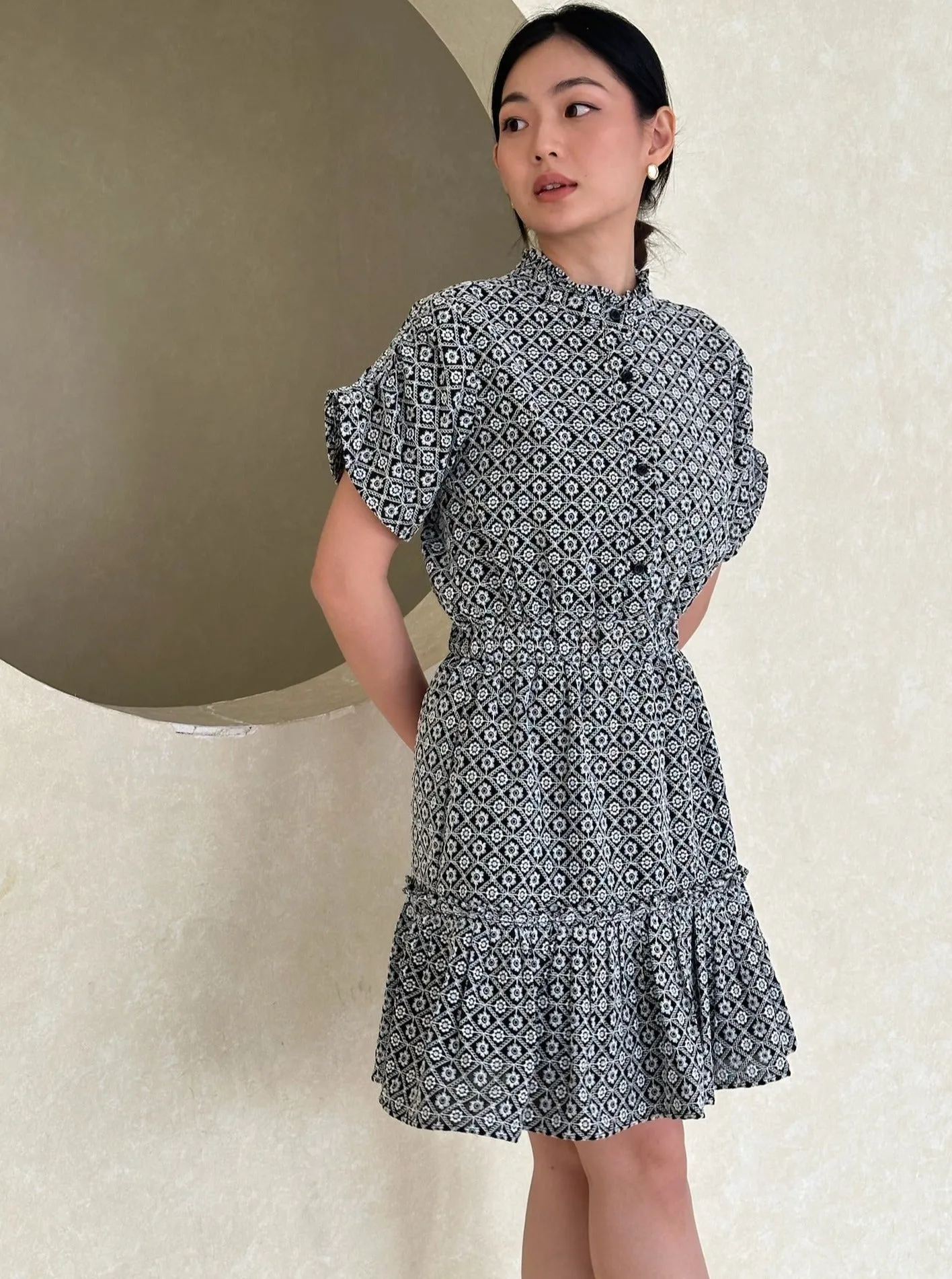Hilda Embroidery Dress In Black (LAST PIECES)