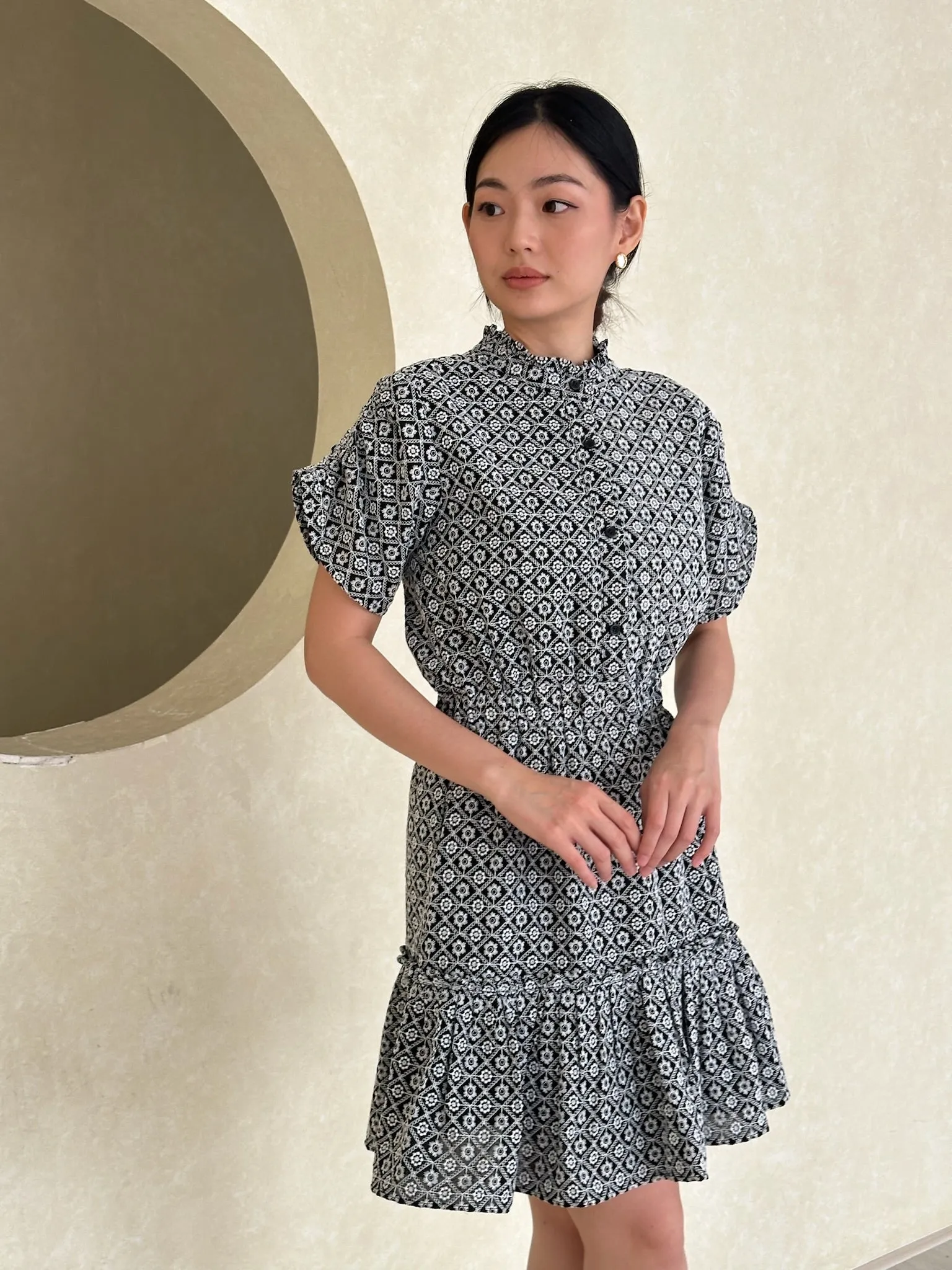 Hilda Embroidery Dress In Black (LAST PIECES)