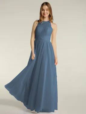 Illusion Neck Corss Waist Tulle Dresses Clearance