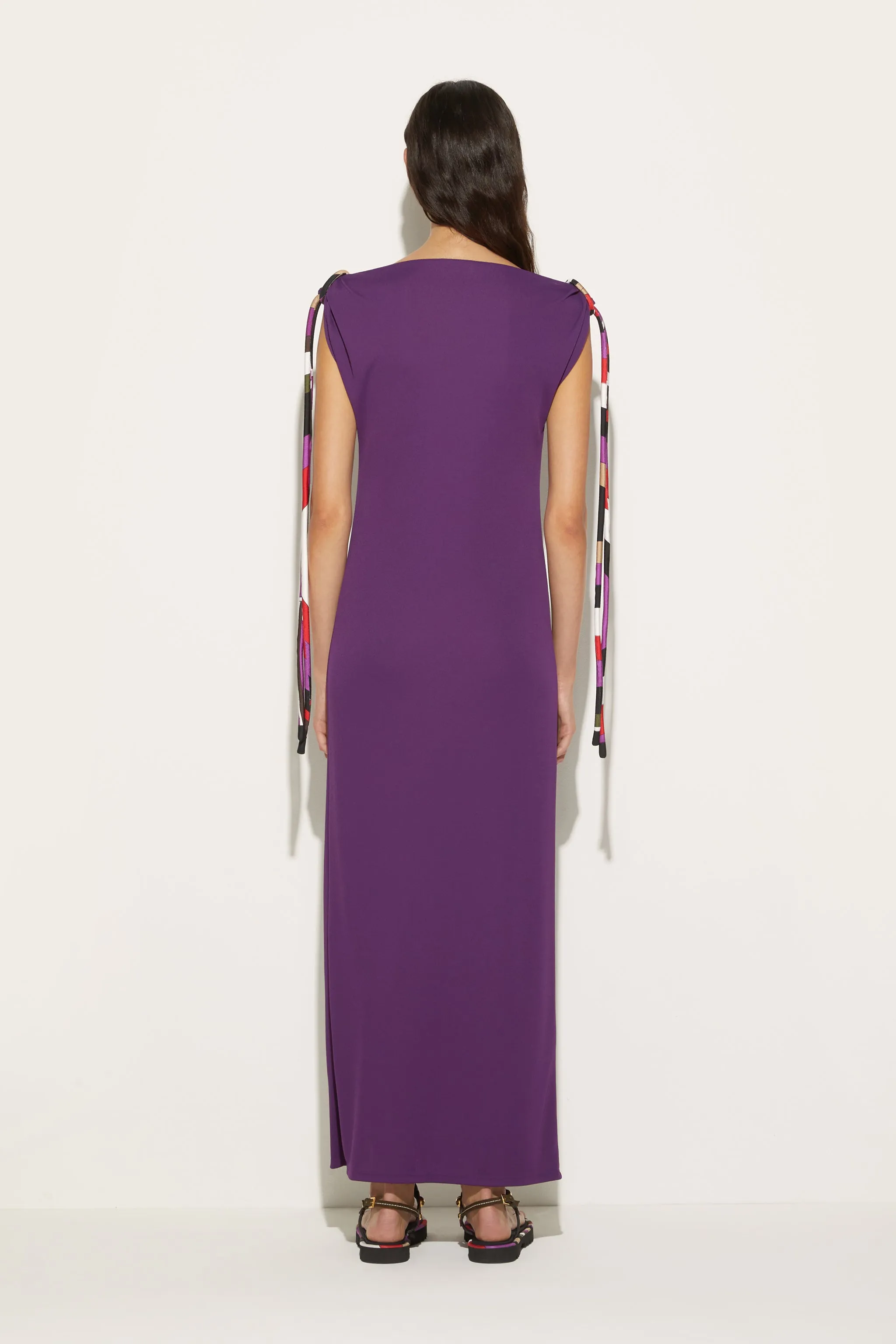 Iride-Print Long Dress