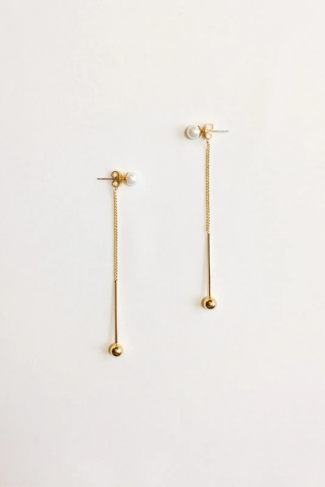Isabel 18K Gold Pearl Earrings