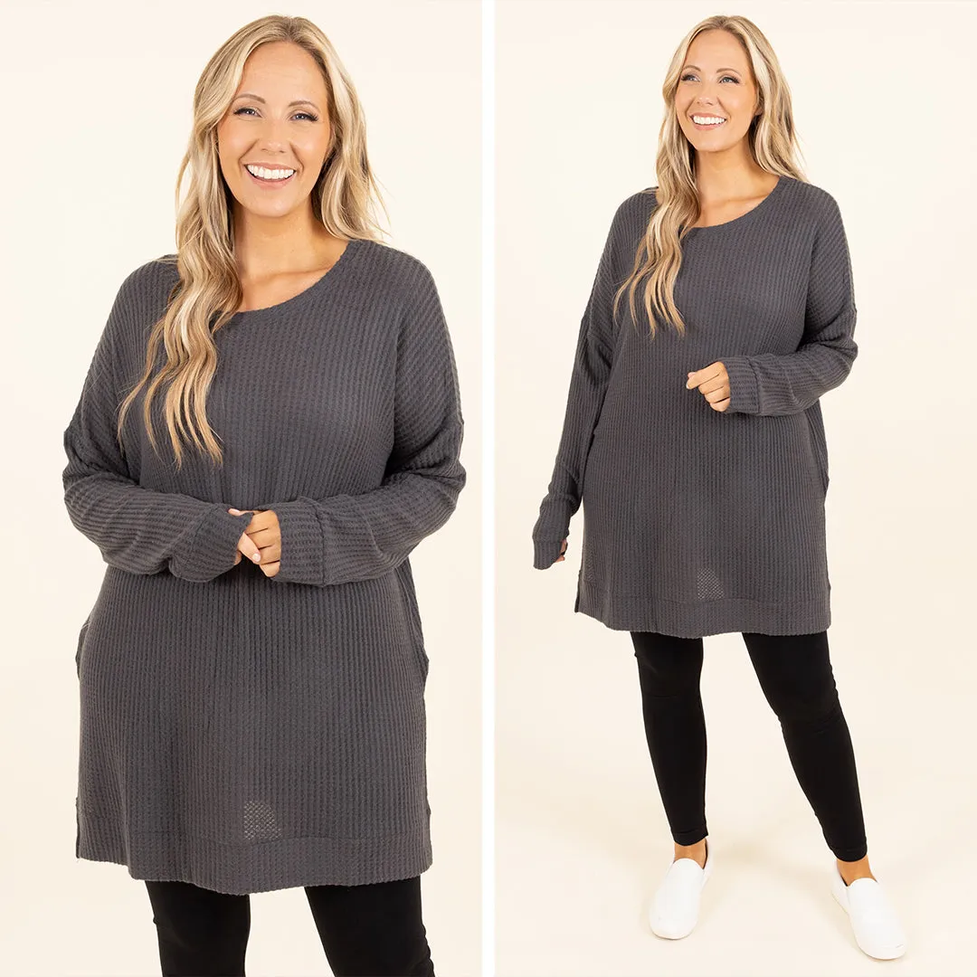 Keeping It Cute Tunic, Ash Grey