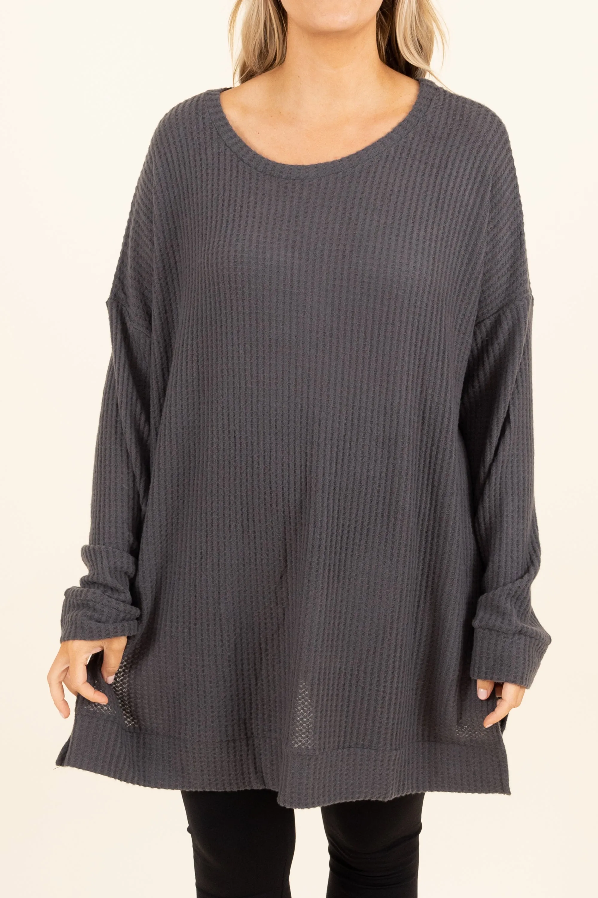 Keeping It Cute Tunic, Ash Grey