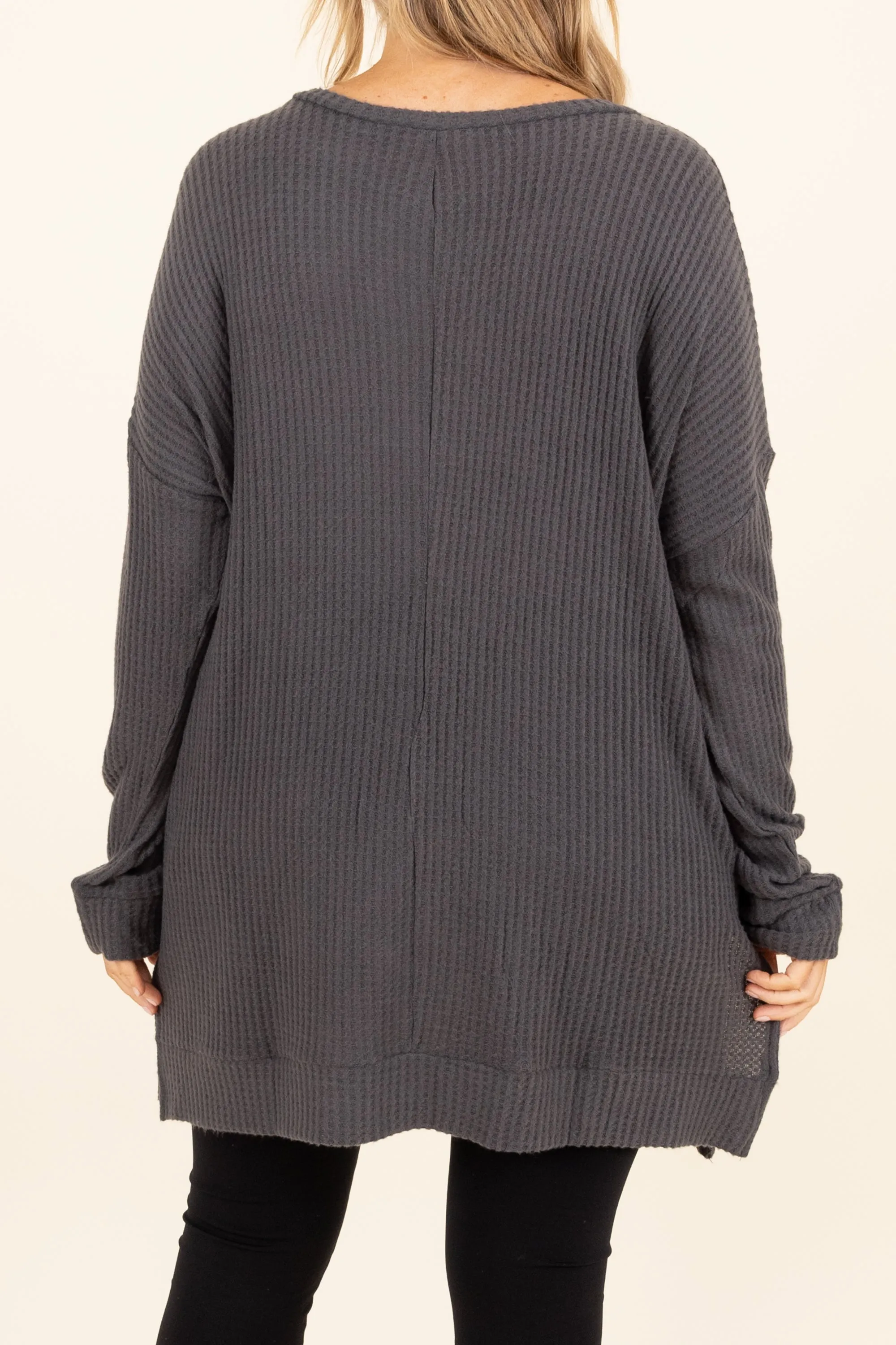 Keeping It Cute Tunic, Ash Grey
