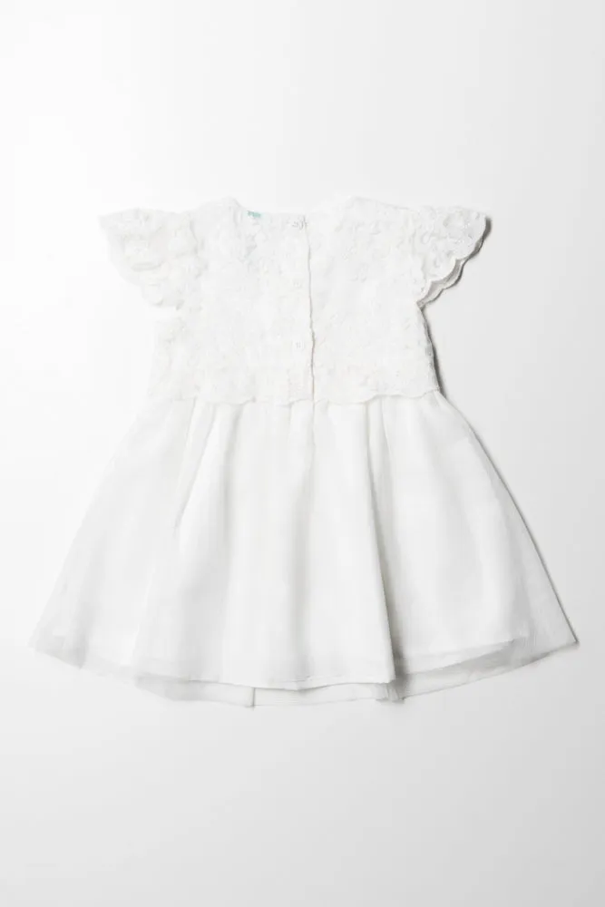 Lace Tulle Dress White