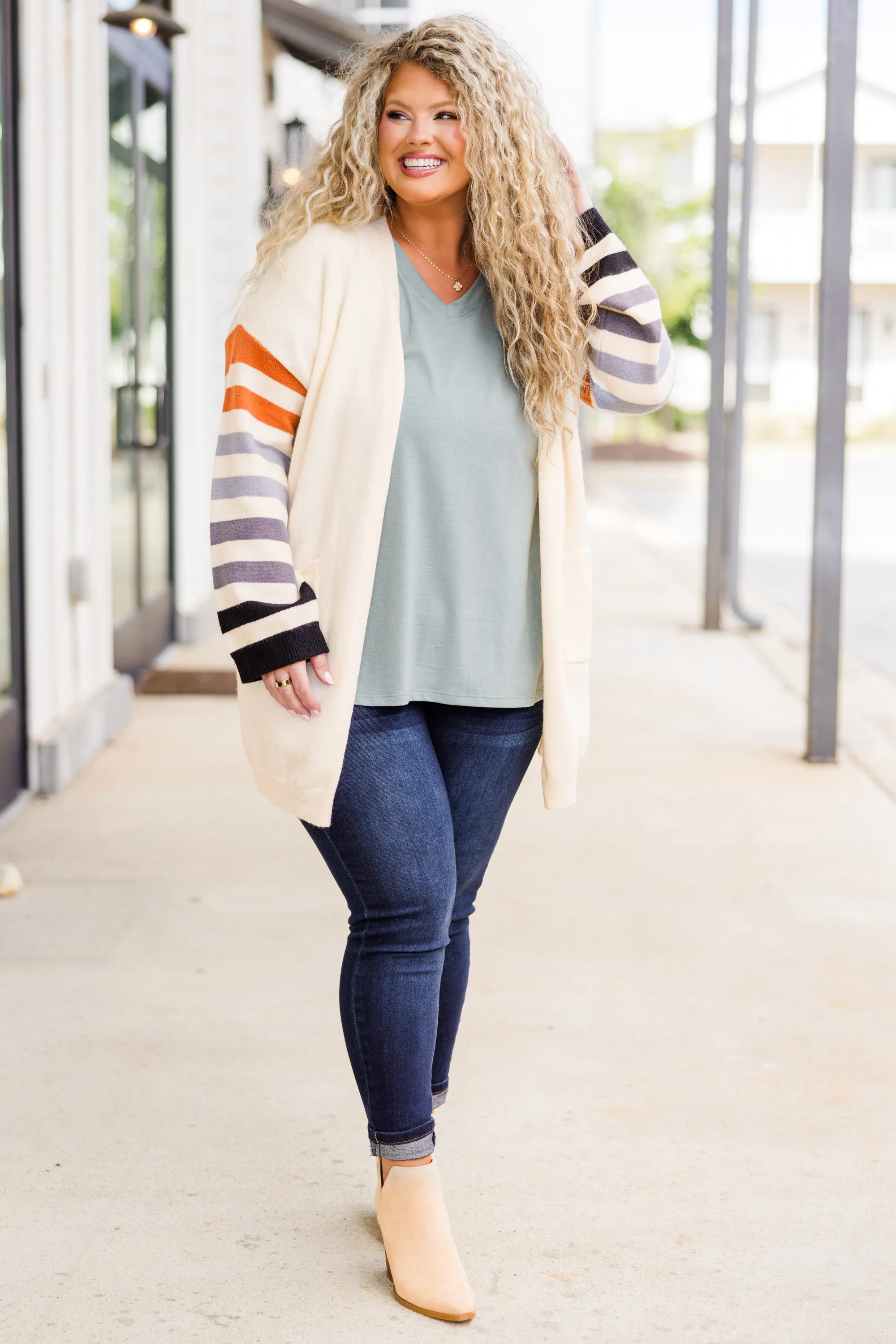 Let's Dance Cardigan, Tan