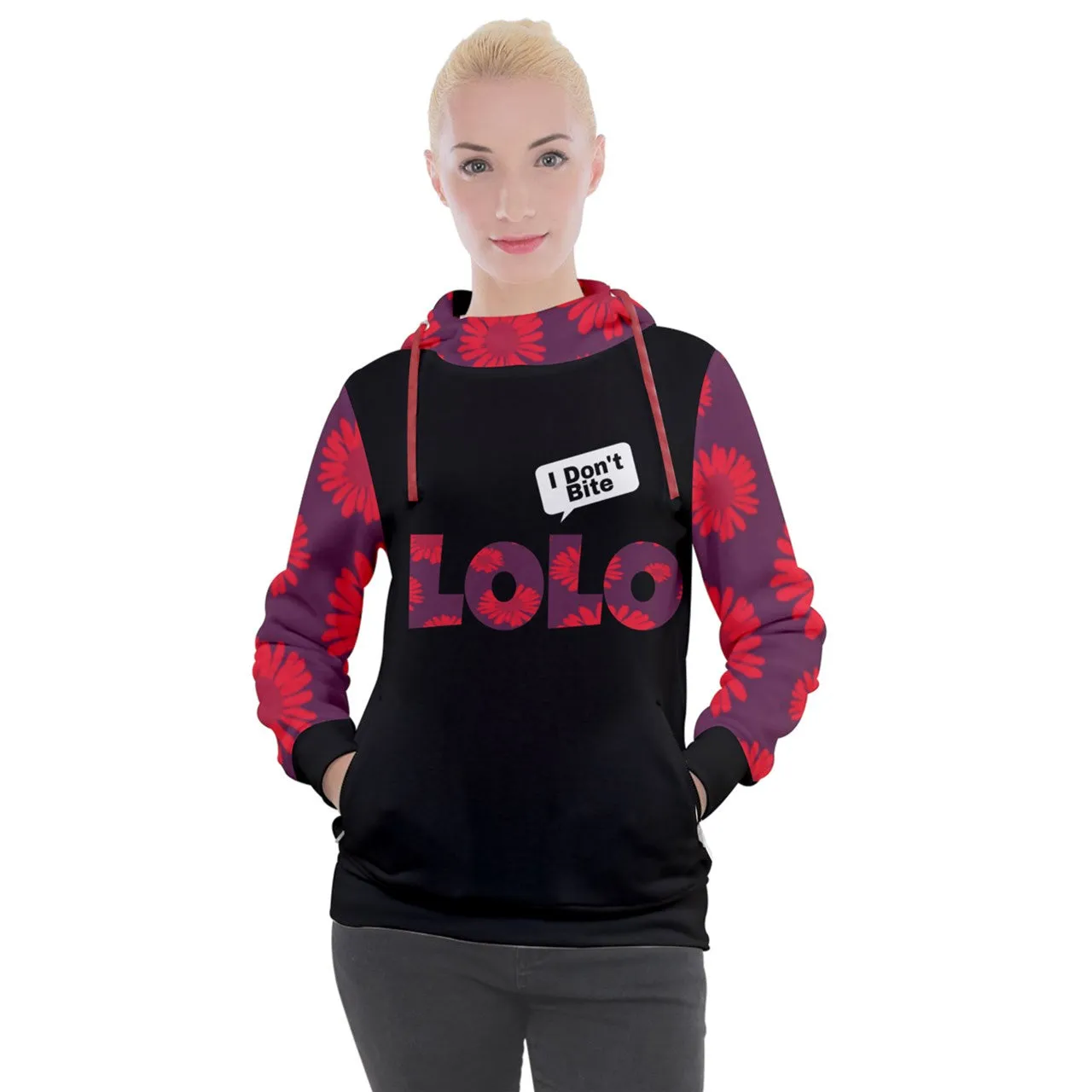 Lolo or (Contact DtheRebel for Your Name) Daisy Print Women's Hooded Pullover