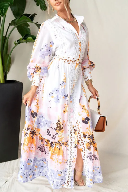 Long Bell Sleeve With Buttoned Cuffs Cocktail Dress